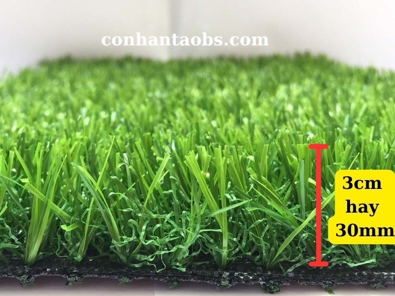 Kích thước cỏ nhân tạo 3cm