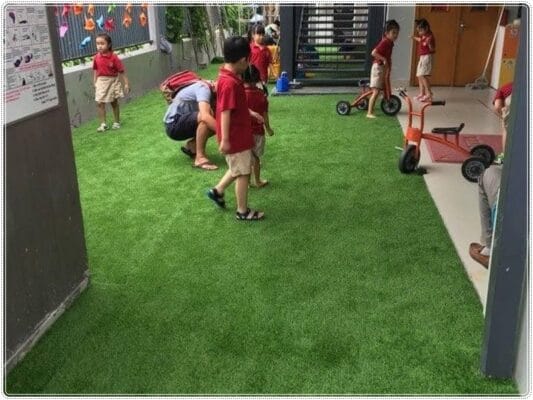 Thi công sân trường, sân chơi cho trẻ tại Bạc Liêu