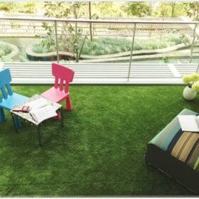 Thiết kê công trình trải thảm cỏ nhân tạo trên hành lang