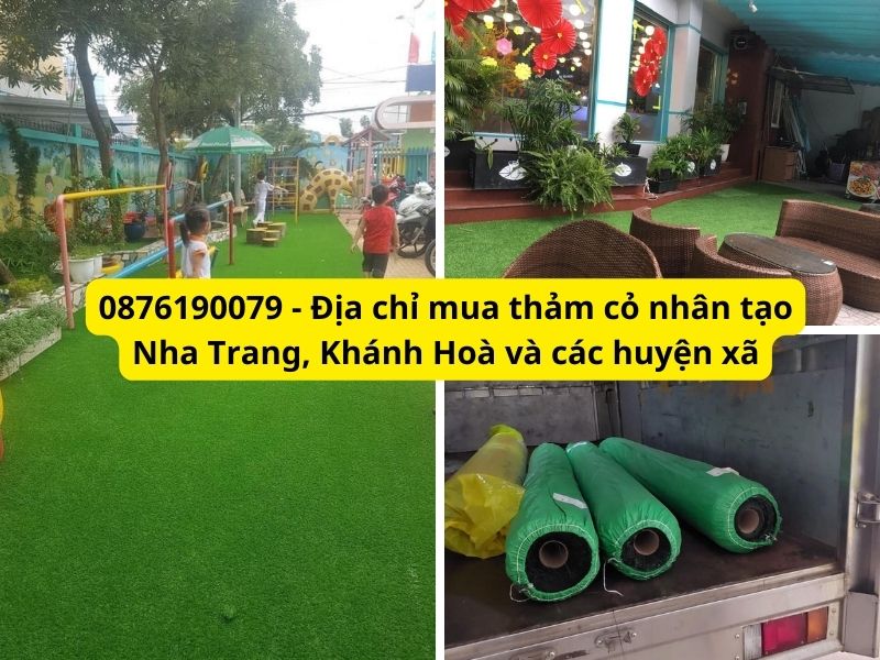 Địa chỉ mua thảm cỏ nhân tạo Nha Trang Khánh Hoà giá tốt Freeship