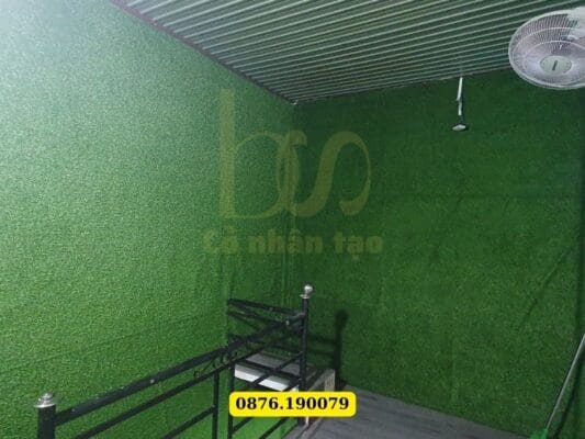 Dán tường trang trí dự án cỏ nhân tạo Nha Khoa