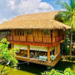 Rơm nhân tạo lợp mái trang trí