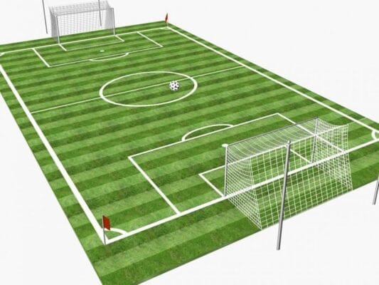 Diện tích của toàn sân là 924 mét vuông