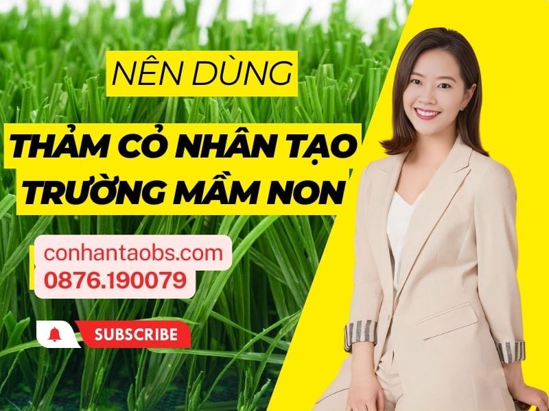 Thảm cỏ nhân tạo trường mầm non