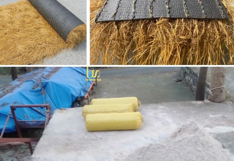 Lựa chọn rơm nhân tạo và tập kết hàng hóa