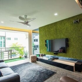 Thảm cỏ nhân tạo làm vách ngăn
