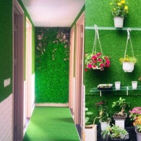 Sử dụng các dòng hoa giả, trang trí tường đẹp mắt