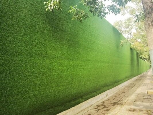Thi công cỏ nhân tạo sân vườn ốp tường