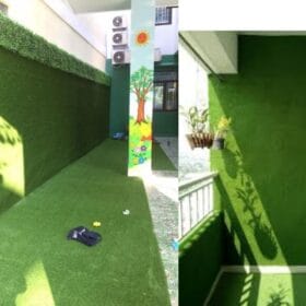 Cỏ nhân tạo trang trí tường đẹp mắt