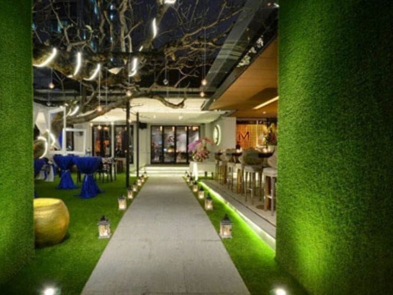 Thiết kế vách ngăn, tường phòng tập