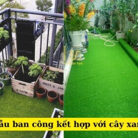 Cỏ nhân tạo trang trí ban công