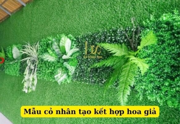 Trang trí tường hoa lá giả