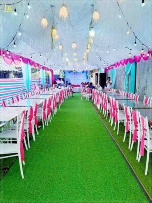 Thảm cỏ nhân tạo trải đám cưới