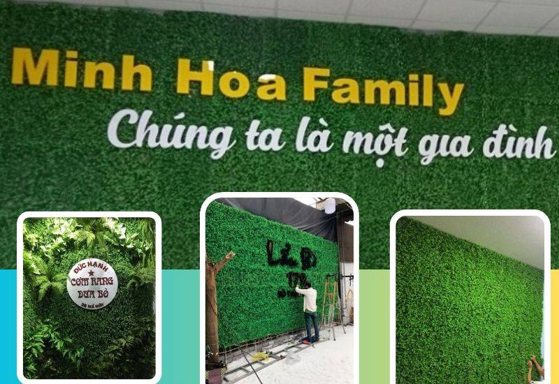 Trang trí cỏ nhân tạo, hoa lá giả