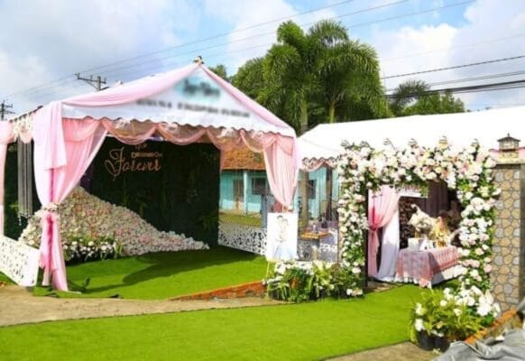 Thảm cỏ nhân tạo trải sàn đám cưới