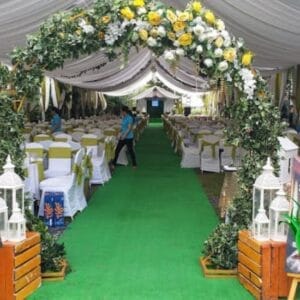 Cỏ nhân tạo 1cm giá rẻ, dùng để trải sự kiện