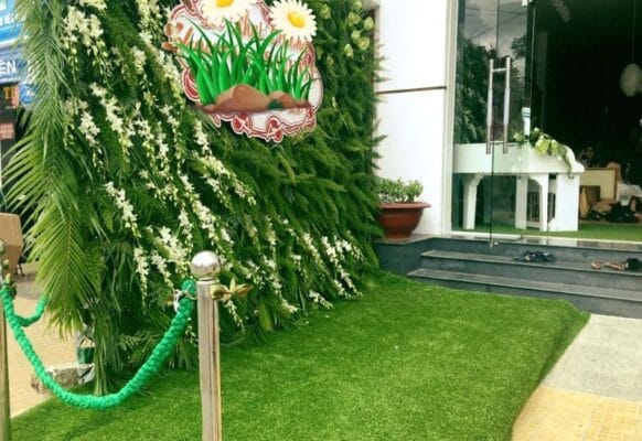Cỏ nhân tạo trang trí, trải sàn đám cưới