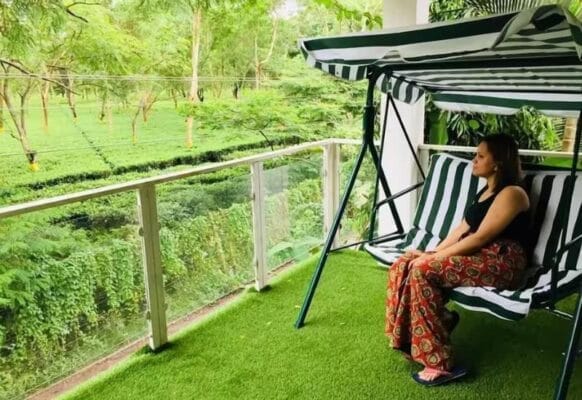 Cỏ nhân tạo trang trí Homestay đẹp mắt