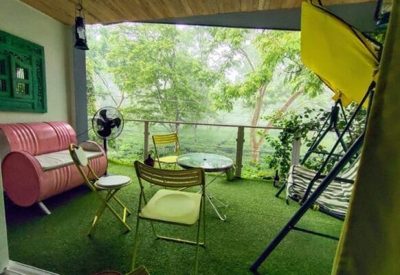 Cỏ nhân tạo trang trí Homestay, khách sạn