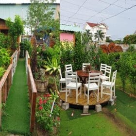 Sân vườn đẹp và sạch hơn