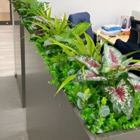Bồn cây giả kết hợp nhiều màu sắc