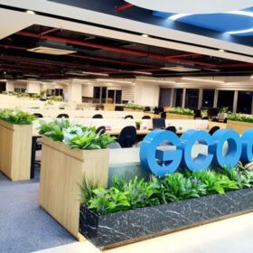 Thiết kế văn phòng với các loại cây hoa lá giả