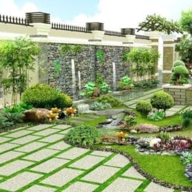 Sân vườn xanh, tự nhiên