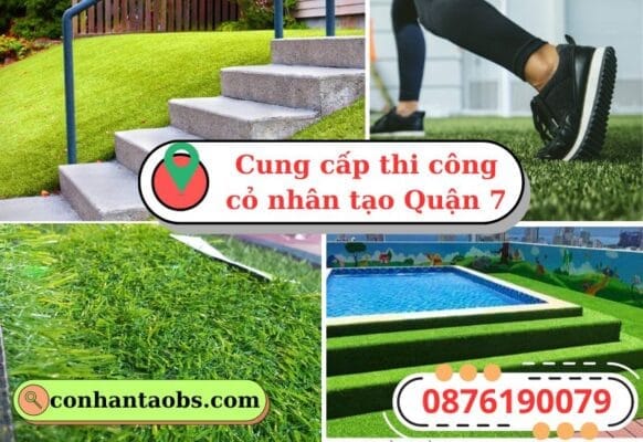 Địa chỉ mua và thi công thảm cỏ nhân tạo Quận 7
