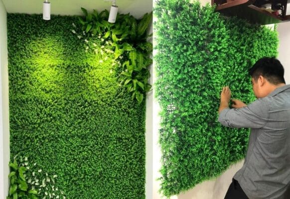 BS chuyên thi công tường cây giả