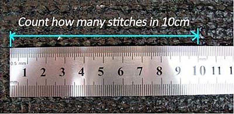 Số lượng mũi cỏ tính trên 10cm