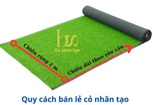 Bán lẻ thảm cỏ nhân tạo theo m2 hoặc mét dài