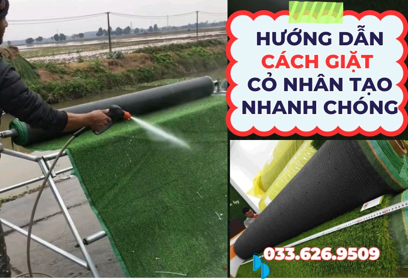 Cách giặt thảm cỏ nhân tạo đúng cách