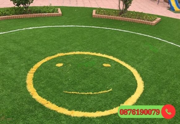 Cỏ nhân tạo thiết kế sân chơi, sinh hoạt chung cho trường học