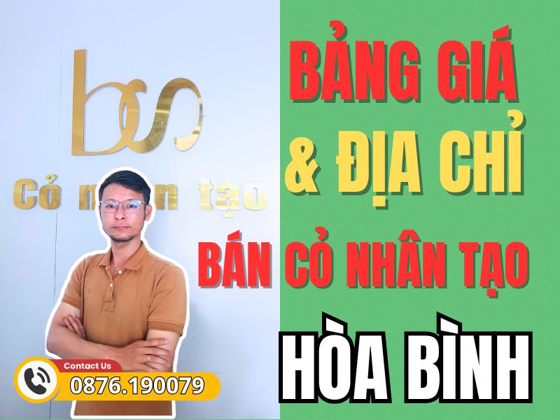 Bảng giá cỏ nhân tạo Hòa Bình sân vườn, sân bóng đá trọn gói