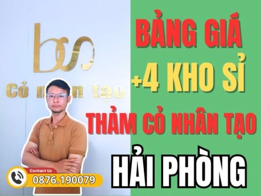 Cỏ nhân tạo Hải Phòng và 4 kho thảm giá sỉ