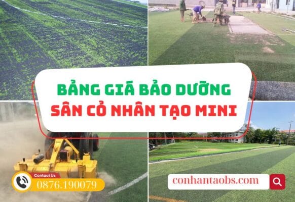 Bảng giá bảo dưỡng sân bóng đá cỏ nhân tạo