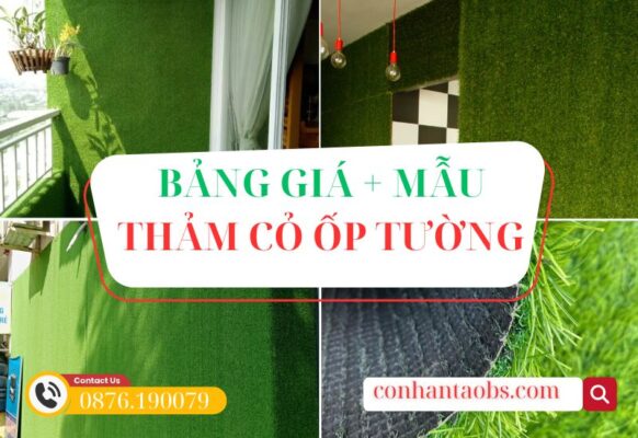 Bảng giá và mẫu thiết kế thảm cỏ ốp tường đẹp mắt cho khuôn viên xanh