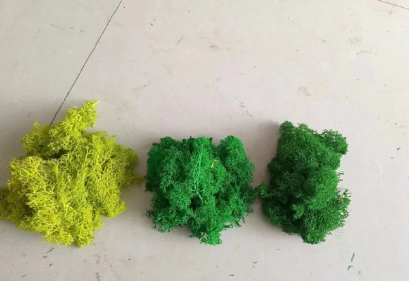 Rêu sợi nhân tạo tạo cảm giác mềm mại, thích hợp handmade