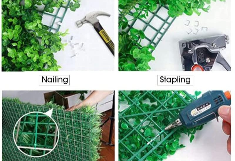 Sử dụng vật liệu như đinh bán, keo dán để đưa lên tường