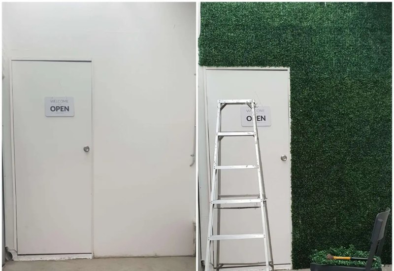 Bức tường trước và sau khi hoàn thiện