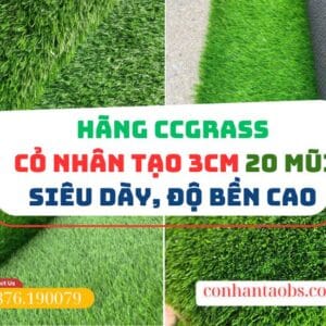 Thảm cỏ nhân tạo 3cm 200 mũi cao cấp CCGRASS