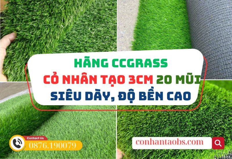 Thảm cỏ nhân tạo 3cm 200 mũi cao cấp CCGRASS Thảm cỏ nhân tạo 3cm 200 mũi cao cấp CCGRASS